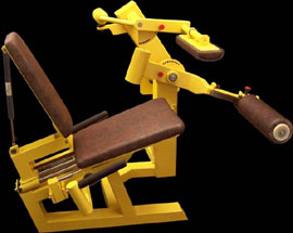 Beinbeuger-Maschine sitzend und halb liegend