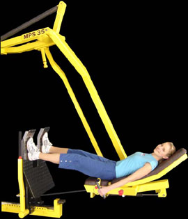 Beinpresse liegend Hftstrecker Glutaeus-Maschine