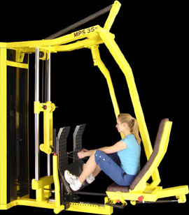 Rudermaschine mit Beinpresse